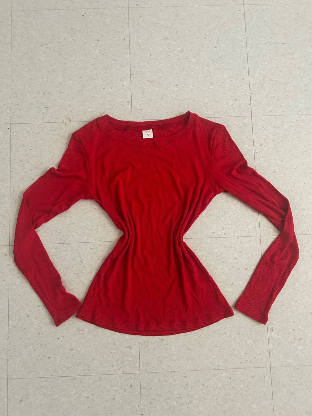 Red Long Sleeved Top